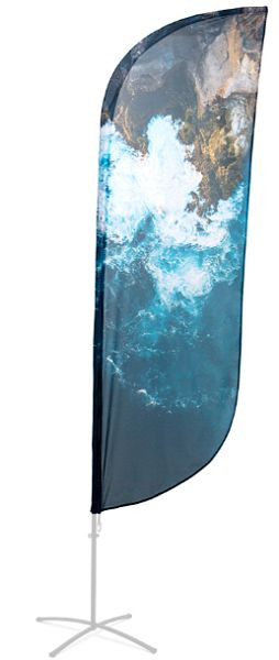 Showdown Displays Beachflag Alu Paddelform 290cm Druck Einseitig, BFAP290G