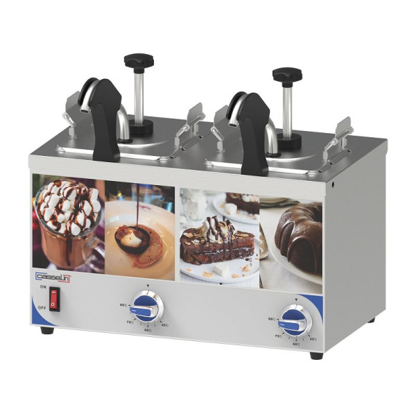 Casselin Saucenspender mit Pumpe und doppelt beheizter Auslauf, CDSPBC2