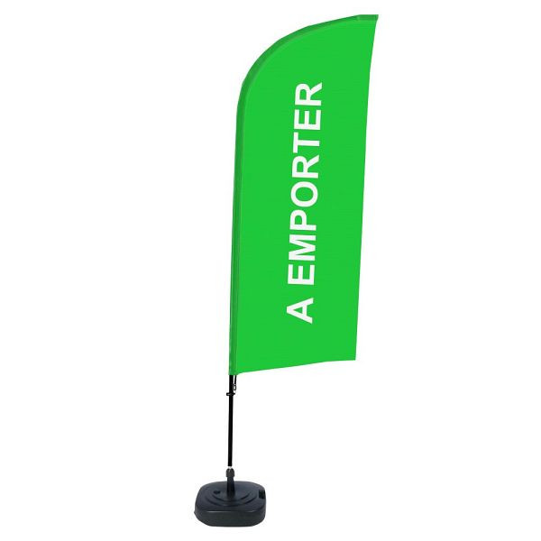 Showdown Displays Beachflag Alu Wind Komplett-Set Take Away Grün Französisch, BFAW310-WT21-I594