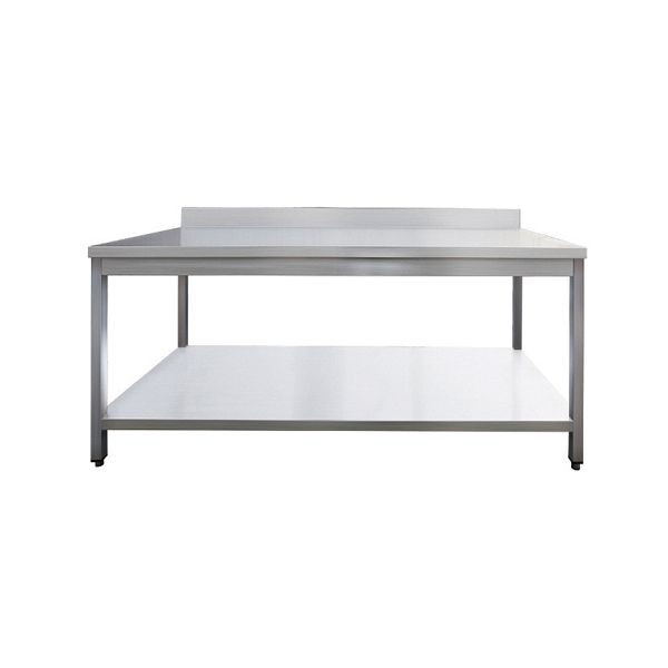 Skyrainbow Arbeitstisch aus Edelstahl, mit Aufkantung, 100 x 70 cm, THATS107A