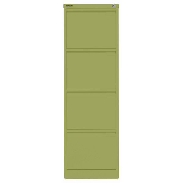 Bisley Hängeregistraturschrank, einbahnig, 4 HR-Schubladen, 604 grün, 3643604