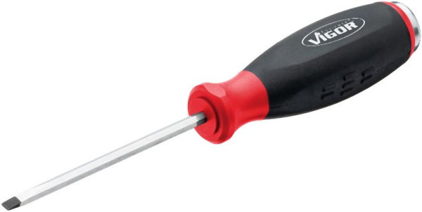VIGOR Schraubendreher mit Schlagkappe, mit Antriebsvierkant, 1/4″, Schlitz Profil, SWx 3,5 mm, V5010-SL3.5