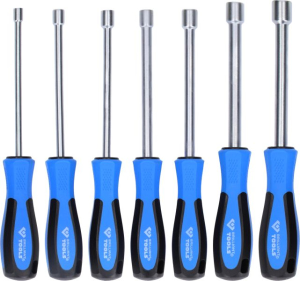 Brilliant Tools Stecknuss-Schraubendreher-Satz, 7-teilig, 5 - 12 mm, BT031070