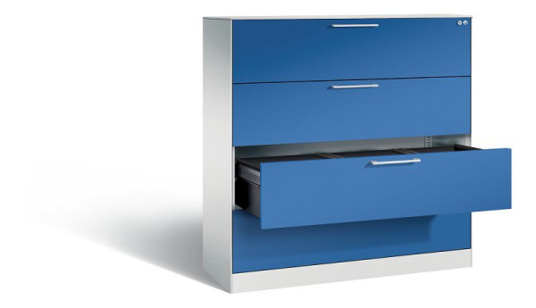 C+P Hängeregistraturschrank Asisto, H1310xB1200xT435mm, Farbe: Lichtgrau, Bügelgriff, 146021-413 S10145