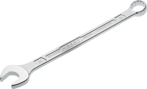 Hazet Ring-Maulschlüssel, Außen-Doppel-Sechskant-Tractionsprofil, 24 mm, 600N-24