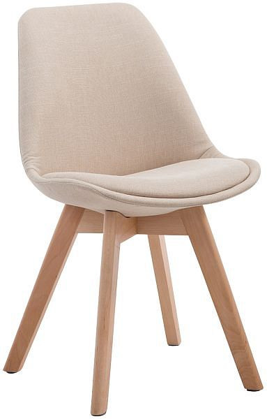 CLP Besucherstuhl Borneo V2 Natura Stoff, creme, 211784904