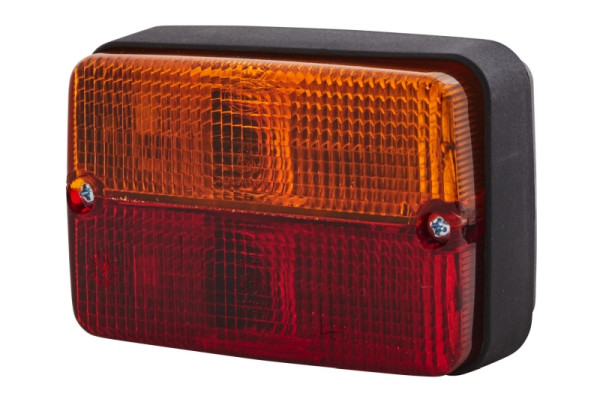 HELLA Heckleuchte - Glühlampe - 12V - Anbau/geschraubt - Lichtscheibenfarbe: rot/gelb - Kabel: 900mm - rechts/links, 2SD 997 131-367