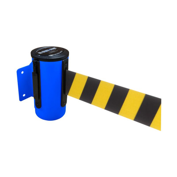 Stein HGS Wandgurtkassette -P-Line Utility-, blau, schwarz/gelb diagonal (schraffiert), mit Gurtendstück (Standard), 12846b-1702
