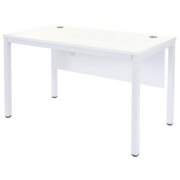 Mendler Schreibtisch HWC-E94, Bürotisch Computertisch weiß 76x120x60cm, 69172