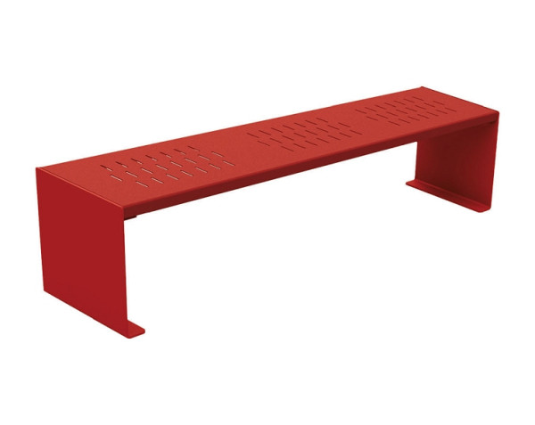 Procity Sitzbank Kube. 100% Stahl Ohne Rückenlehne, RAL 3004/RAL 3004, 306393.3004