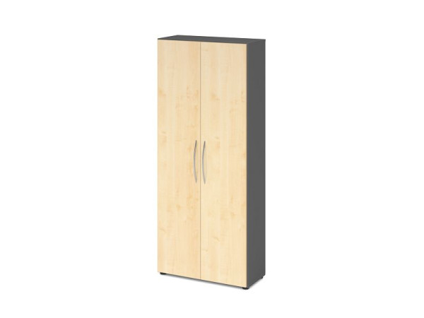 Hammerbacher Schrank 5OH 34, 6cm tief BM Graphit/Ahorn, V4100/G/3/BM