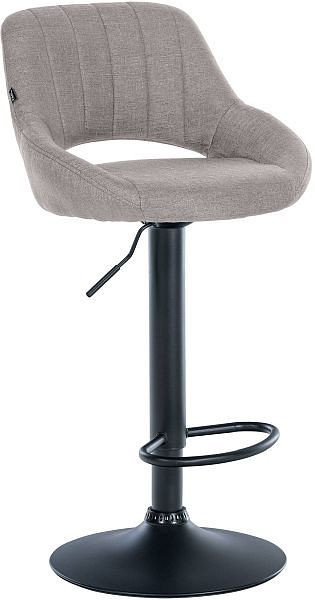 CLP Barhocker Milet Stoff schwarz, grau, 321289, 4251756482282