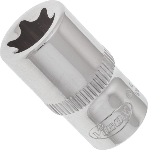 VIGOR TORX Steckschlüsseleinsatz, Vierkant hohl 6,3 mm (1/4 Zoll), Außen TORX Profil, E11, V2723