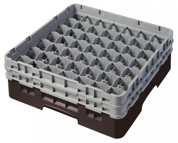 Cambro Spülkorb mit 49 Fächer Camrack® 13,3 cm Braun, 49S434167