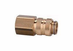 Riegler Schnellverschlusskupplung NW 5, Messing blank, Innengewinde, 107128