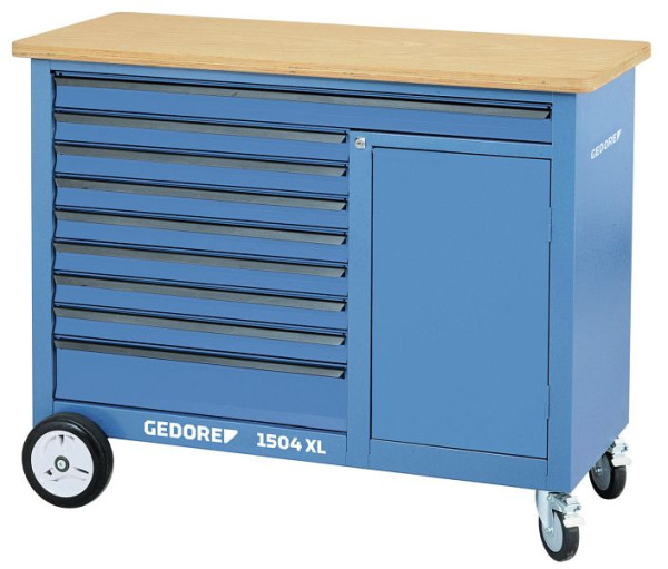 GEDORE Rollwerkbank 1,25 m breit, 9 Schubladen, 2259001