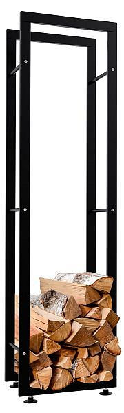 CLP Kaminholzständer Keri V2 25x40x150 mm, schwarz, 151081901