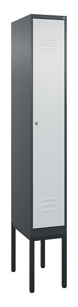 C+P Umkleidespind Classic PLUS, Gestell, 2120x300x500mm, 7016/7035, Zylinderschloss, 0800307-10 S10028
