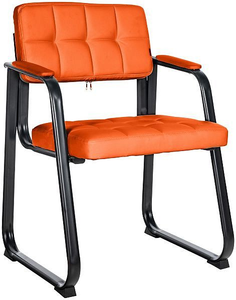 CLP Besucherstuhl Canada B Kunstleder, orange, 152375109