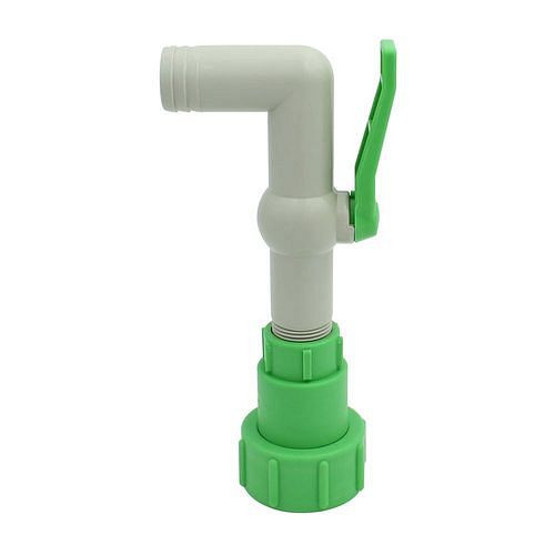 DENIOS IBC-Kugelhahn aus PVC, 1, mit Überwurfmutter S60x6 / 62mm, VE: 3 Stück, 311435