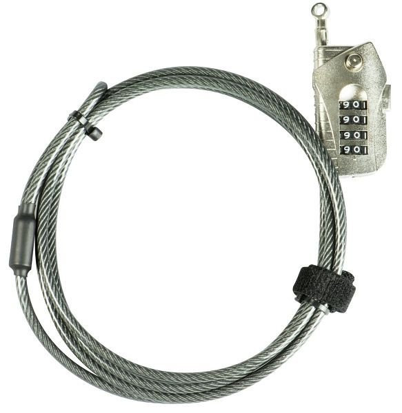 BURG-WÄCHTER Kabelschloss verstellbar 720 200 Snap+lock, BxT (außen): 4,5 x 2000mm, VE: 5 Stück, 29830