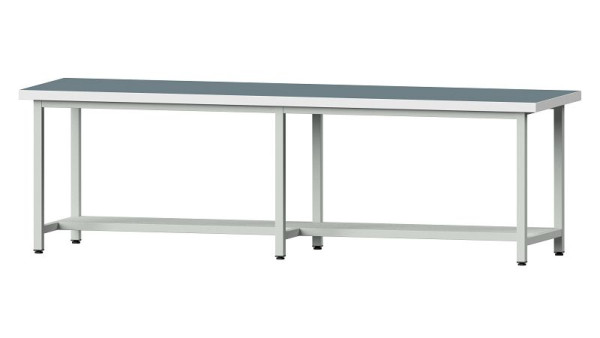 ANKE Werkbänke Arbeitstisch, Modell 191, 2800 x 800 x 850 mm, RAL 7035, UBP 50 mm, 401.458