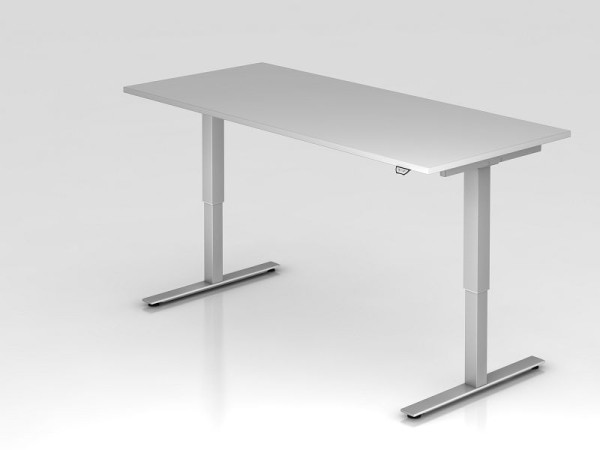 Hammerbacher Sitz-Steh-Schreibtisch elektrisch 180x80cm Grau, Arbeitshöhe 73 - 119 cm, VXMST19/5/S