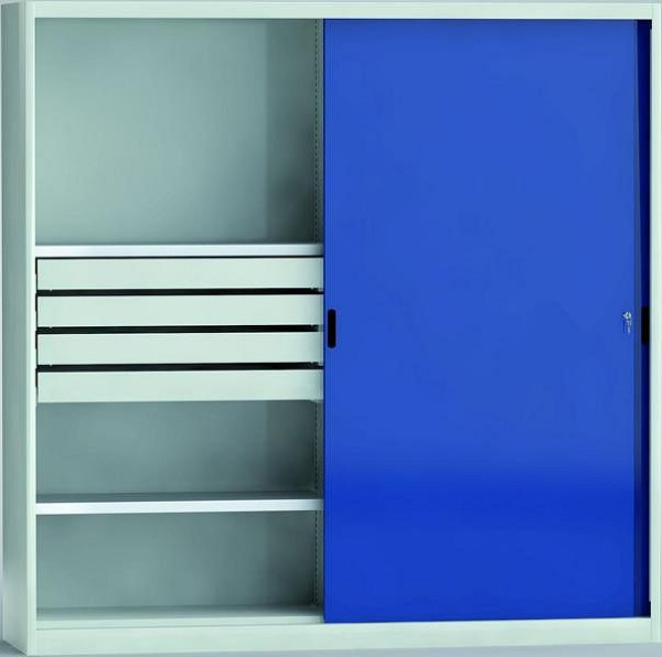 KLW Schiebetürenschrank, mit Mittelwand, 2000 x 2000 x 525 mm, 7SN-UL2000TB-20S4MRB