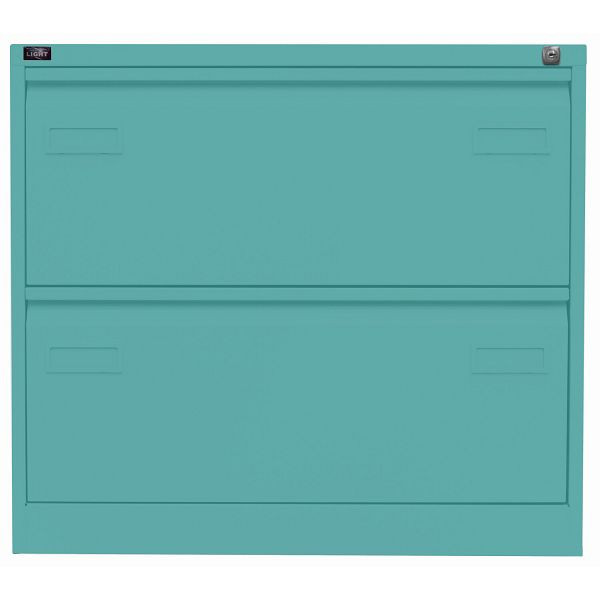 Bisley LIGHT Hängeregistraturschrank LIGHT, doppelbahnig, 2 HR-Schubladen, 659 aquamarin, CDF2659