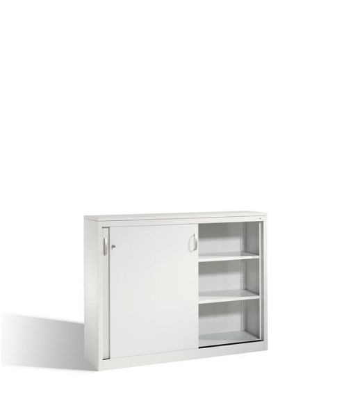 C+P Sideboard mit Schiebetüren Acurado, H1200xB1600xT400mm, Farbe: Lichtgrau, Bügelgriff, 3 OH, 2147-1200 S10066