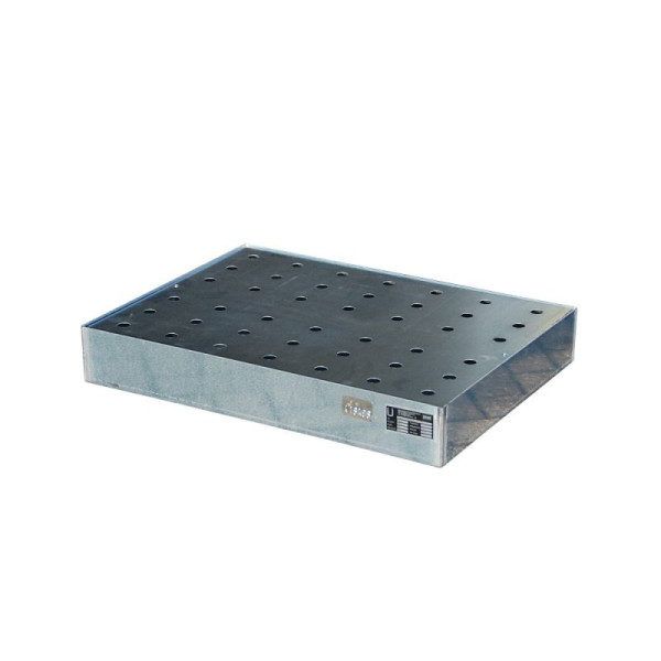 STEIN HGS Kleingebindewanne für Paletten KGW-P, für Kleingebinde, 44 Liter, Gesamthöhe 120 mm, verzinkt, Lochblecheinsatz, 79213.0011