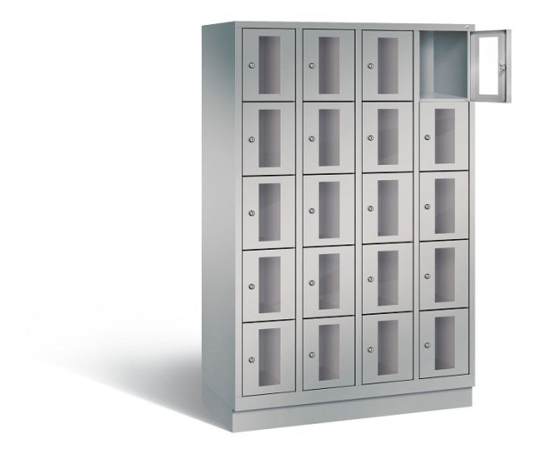 C+P Schließfachschrank Classic, H1800xB1190xT500mm, Farbe: Weißaluminium, 8020A405 S10011
