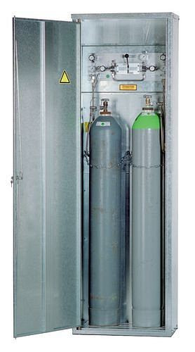 DENIOS Druckgasflaschenschrank DGF 2 für 2 Druckgasflaschen à 50 Liter, einwandig, 116950