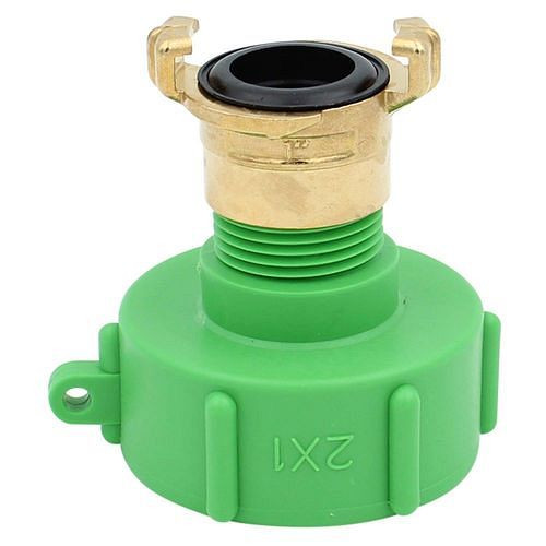 DENIOS IBC-Adapter, Innengewinde S60x6 auf 1 Schnellkupplung IG, VE: 3 Stück, 311449