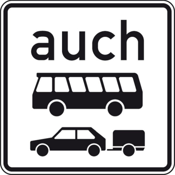 Stein HGS auch Kraftomnibusse und Personenkraftwagen mit Anhänger, Nr.1060-32, 420x420mm /RA1/Flachform 3mm, 1060-32-113