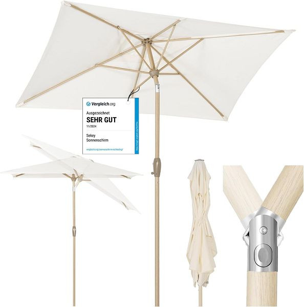 Sekey Aluminium Sonnenschirm Marktschirm Gartenschirm Terrassenschirm Sonnenschutz UV50+, 39921107
