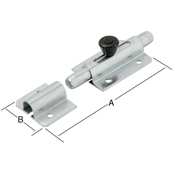 Vormann Bolzen-Knopfriegel 120 x 36mm verzinkt, VE: 10 Stück, 000227120Z
