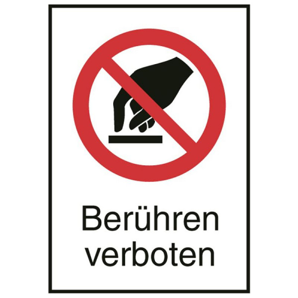Stein HGS Kombischild, Berühren verboten, Folie,selbstklebend, 21.1151