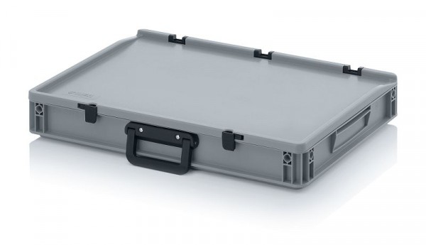 Auer Eurobehälter Koffer 1G 1 Griff auf der Längsseite, LxBxH: 60 x 40 x 9 cm, ED 64/75 1G