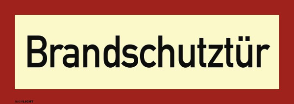 Moedel Brandschutztür, Folie, langnachleuchtend, 160-mcd, 297x105 mm, 57405