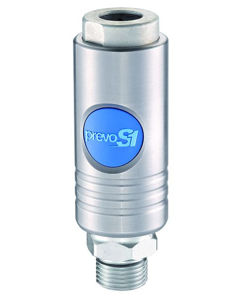 Prevost Kupplung mit zylindrischem Außengewinde, Edelstahl, AG BSPP= G 1/2, ISI 111153