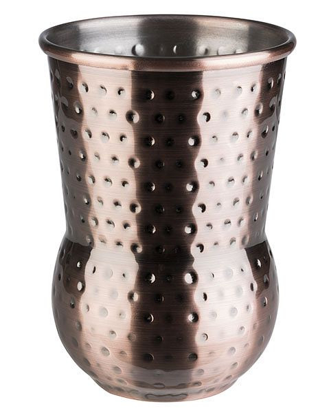 APS Becher -JULEP MUG-, Ø 8 cm, Höhe: 11,5 cm, Edelstahl, Antik-Kupfer-Look, gehämmerte Oberfläche, Volumen: 0,4 Liter, 93336