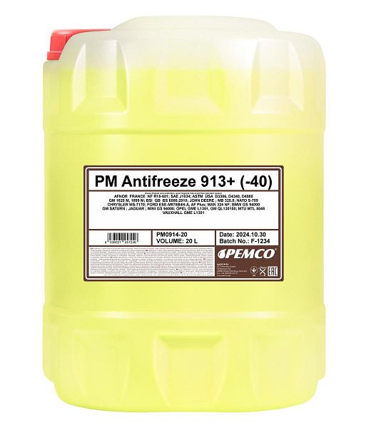 PEMCO Lösung Antifreeze 914 (-40), VE: 20 l, PM0914-20
