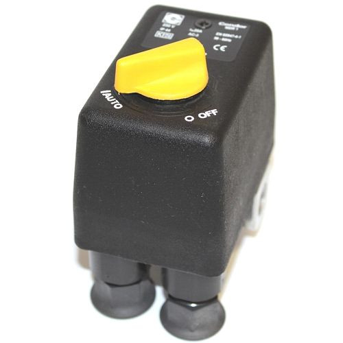 AEROTEC Druckschalter MDR1 - Gelb - 230 V - 10 bar - 1/4 Zoll IG - 3 Abg. 1/4 Zoll IG, 9063204-PS