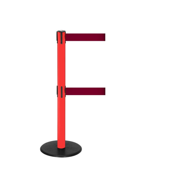 Stein HGS Personenleitsystem -P-Line Duo-, rot, burgunder, mit Gurtendstück (Standard), Gurtlänge: 2 x 4 m, 14152-1402