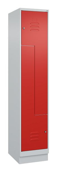 C+P Z-Spind Classic PLUS, C Z-Spind, Classic PLUS, Sockel, 2 Abteile, 1950x400x500mm, 7035/3020, Zylinderschlösser, 080023-122 S10017