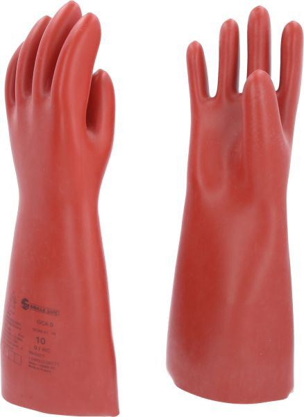 KS Tools Elektriker-Schutzhandschuh mit mechanischen und thermischen Schutz, Größe 10, Klasse 0, rot, Länge: 410 mm, 117.0007