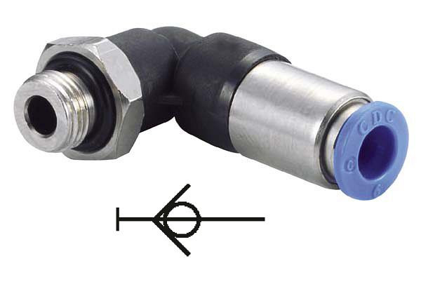 timmer B-SWEd-6-1/4-KU, Selbstsperrende Winkel-Einschraubverschraubung zylindrisch, Gewinde-Ø: 1/4", VE: 10 Stück, 03170222