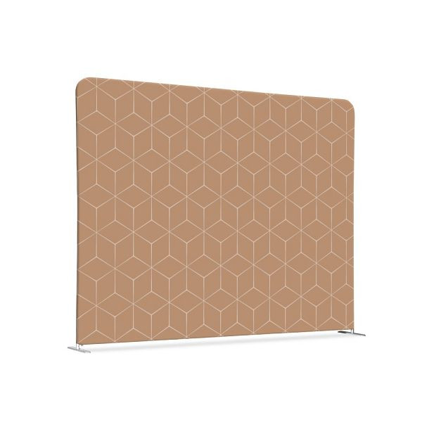 Showdown Displays Textil Raumteiler 200-150 Doppel Hexagon Beige, ZWSE200-150SSK-DSI12