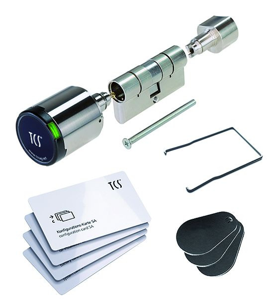 TCS Knaufzylinder mit elektronischem Schließzylinder (Stand alone) für alle Profilzylinderschlösser, IP55, Maße Profilzylinder (mm) 30/30, 811-003-3030